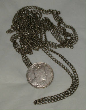 Peranakan silver chain belt with coin