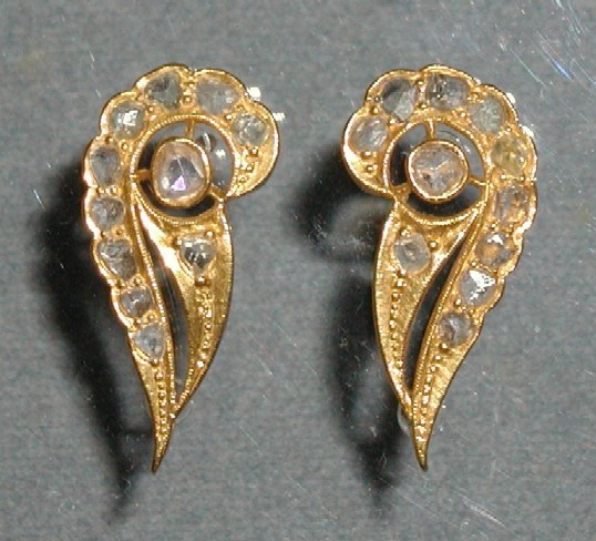 Sawat design gold earrings.
